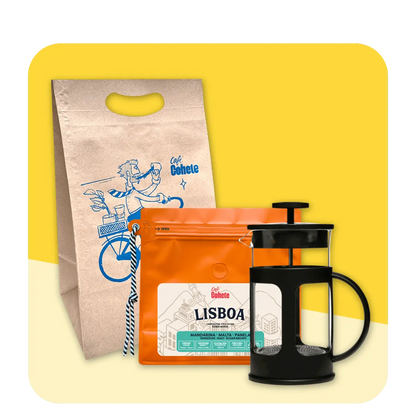 Kit Cafetero Prensa Green Bank Negra