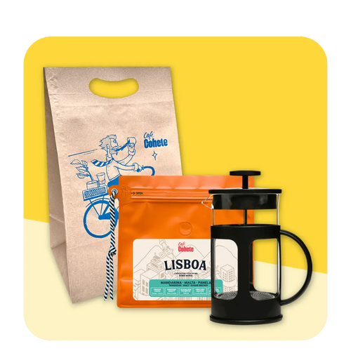Kit Cafetero Prensa Green Bank Negra