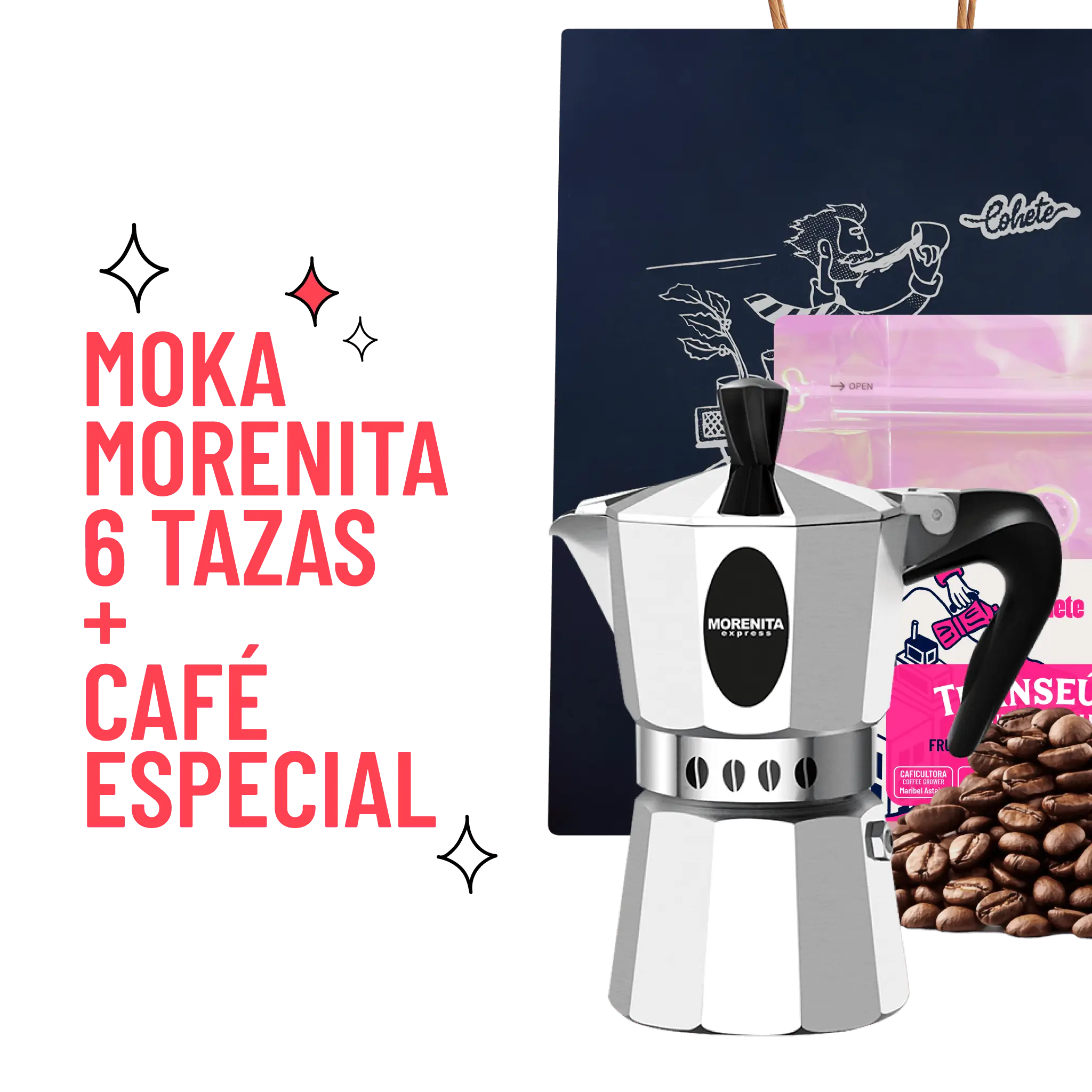 Kit Cafetero Moka Italiana Morenita Express By Bialetti