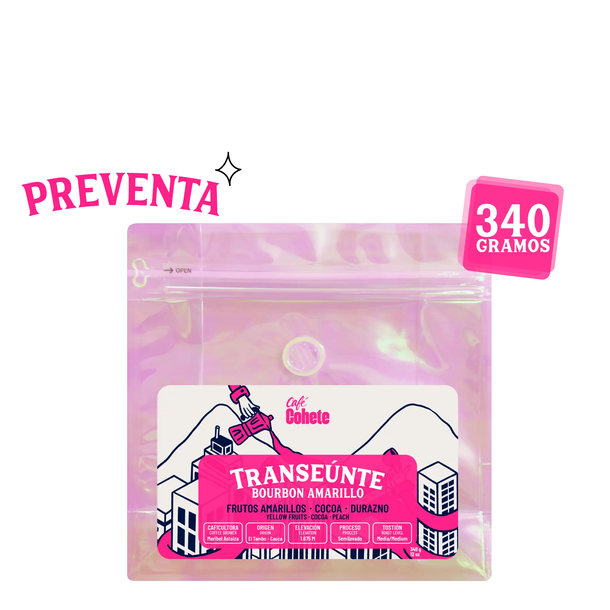Café De Especialidad Transeúnte (Bourbon Amarillo) - 340 g - ENTREGA A PARTIR DE 22 DE JUNIO