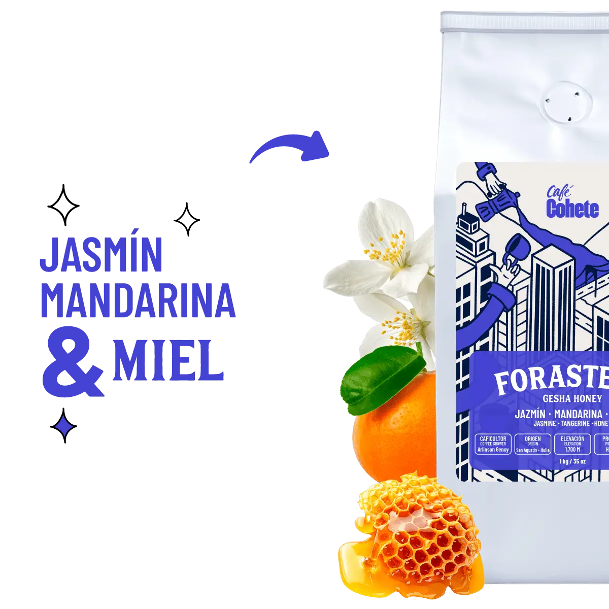 Café De Especialidad Forastero (Gesha Honey) - 1 Kg