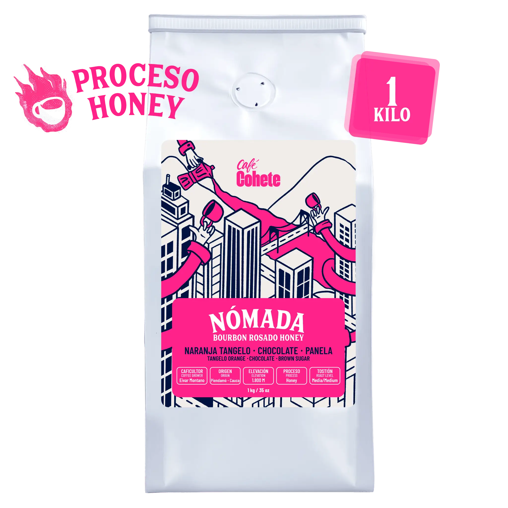 Café De Especialidad Nómada (Bourbon Rosado Honey) - 1 Kg