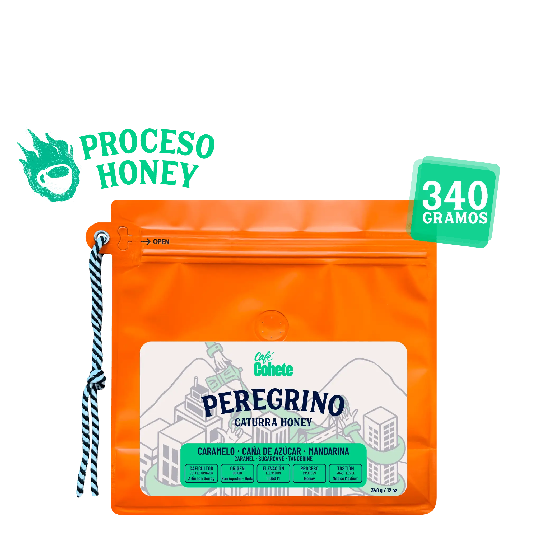 Café De Especialidad Peregrino (Caturra Honey) - 125 g y 340 g