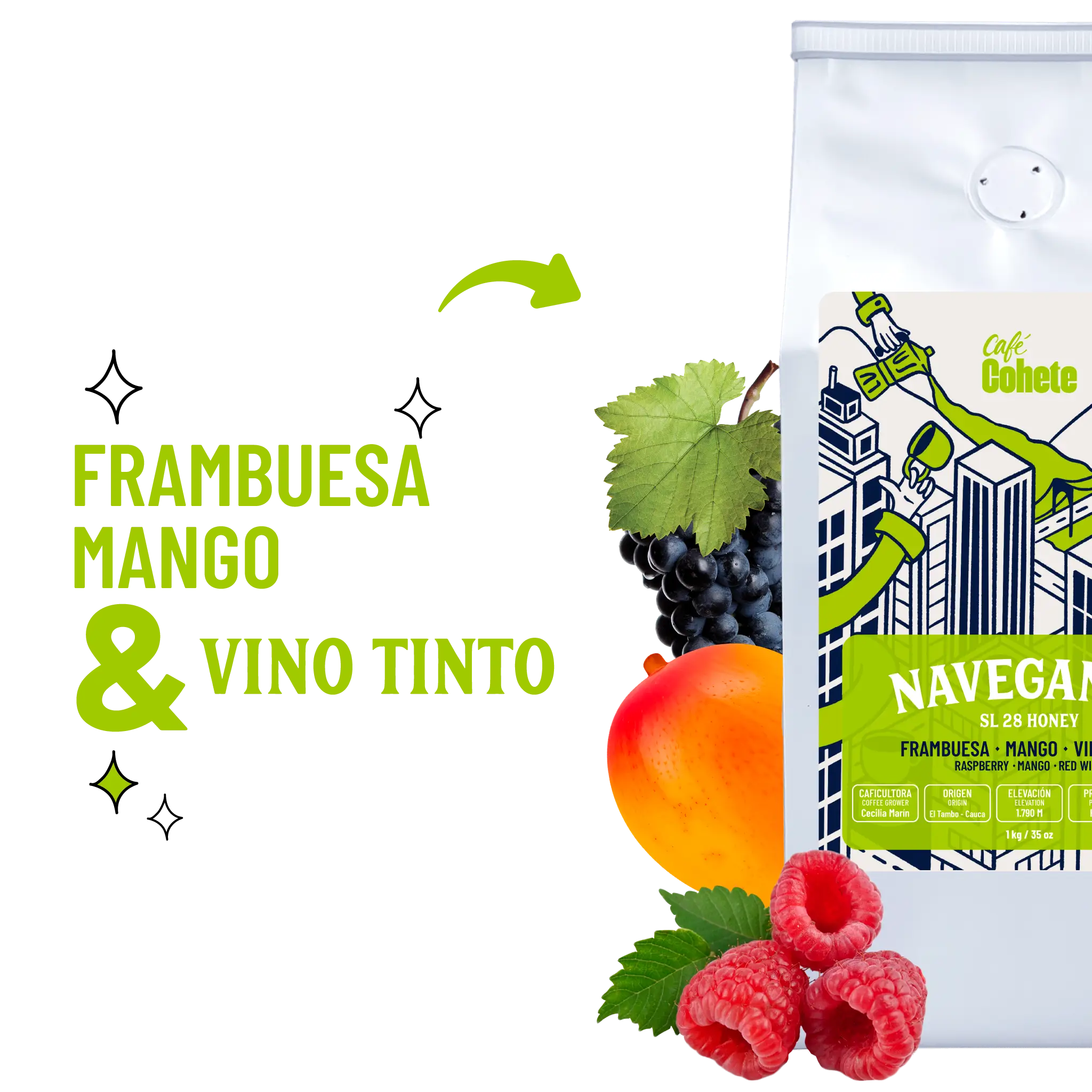 Café De Especialidad Navegante (SL 28) - 1 Kg - ENTREGA A PARTIR DE 22 DE JUNIO