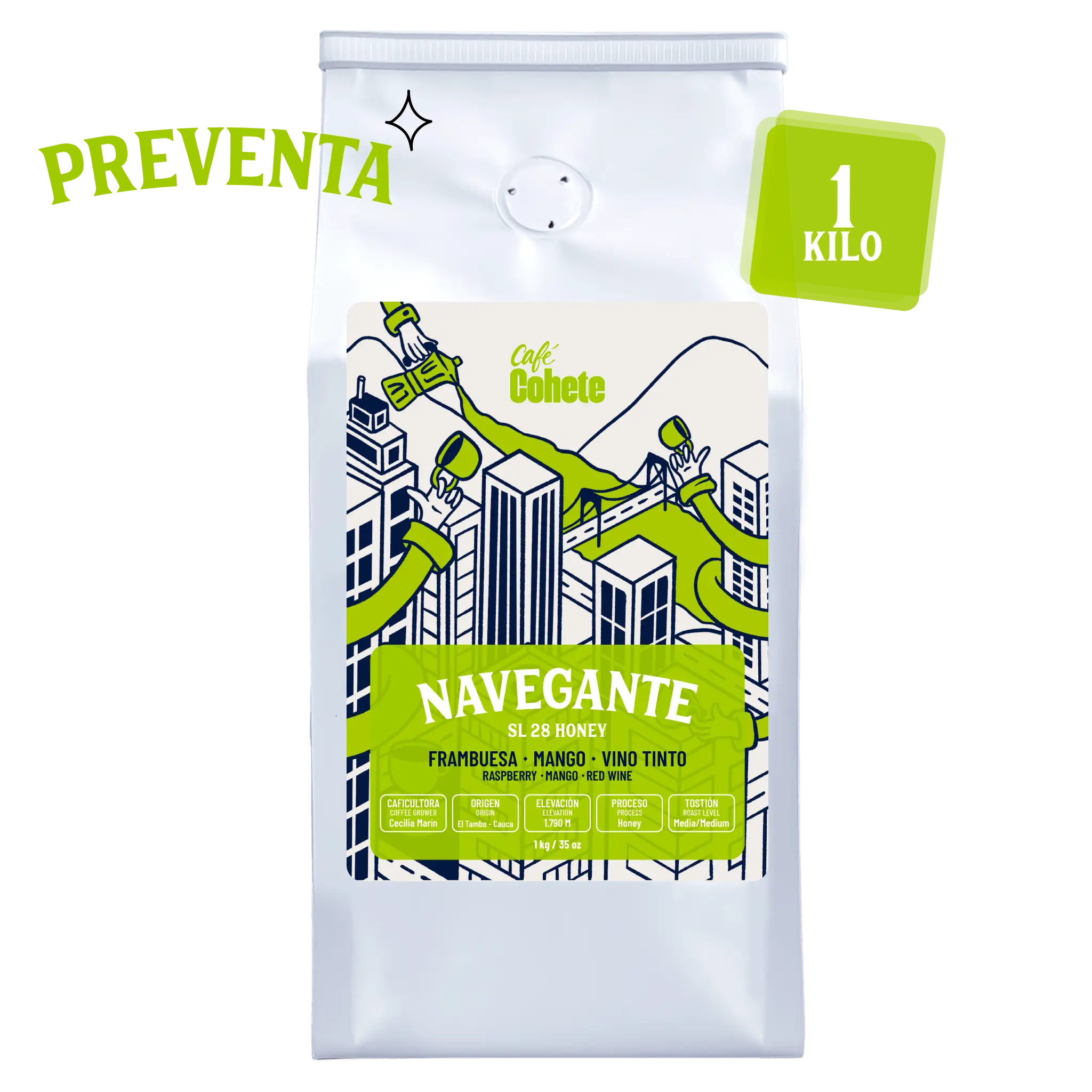 Café De Especialidad Navegante (SL 28) - 1 Kg - ENTREGA A PARTIR DE 22 DE JUNIO