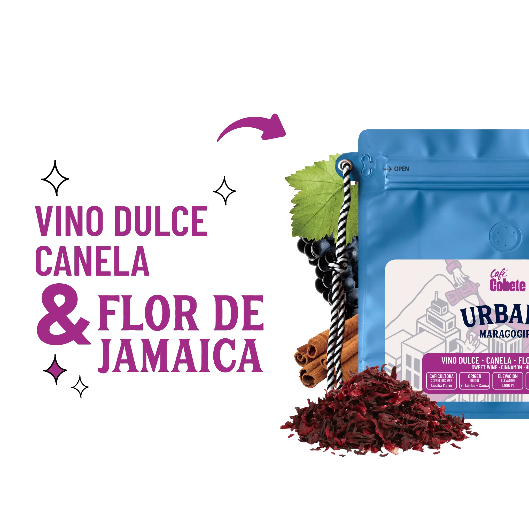 Café De Especialidad Urbano (Maragogipe Natural Termoshock 190h) - 125 g y 250 g