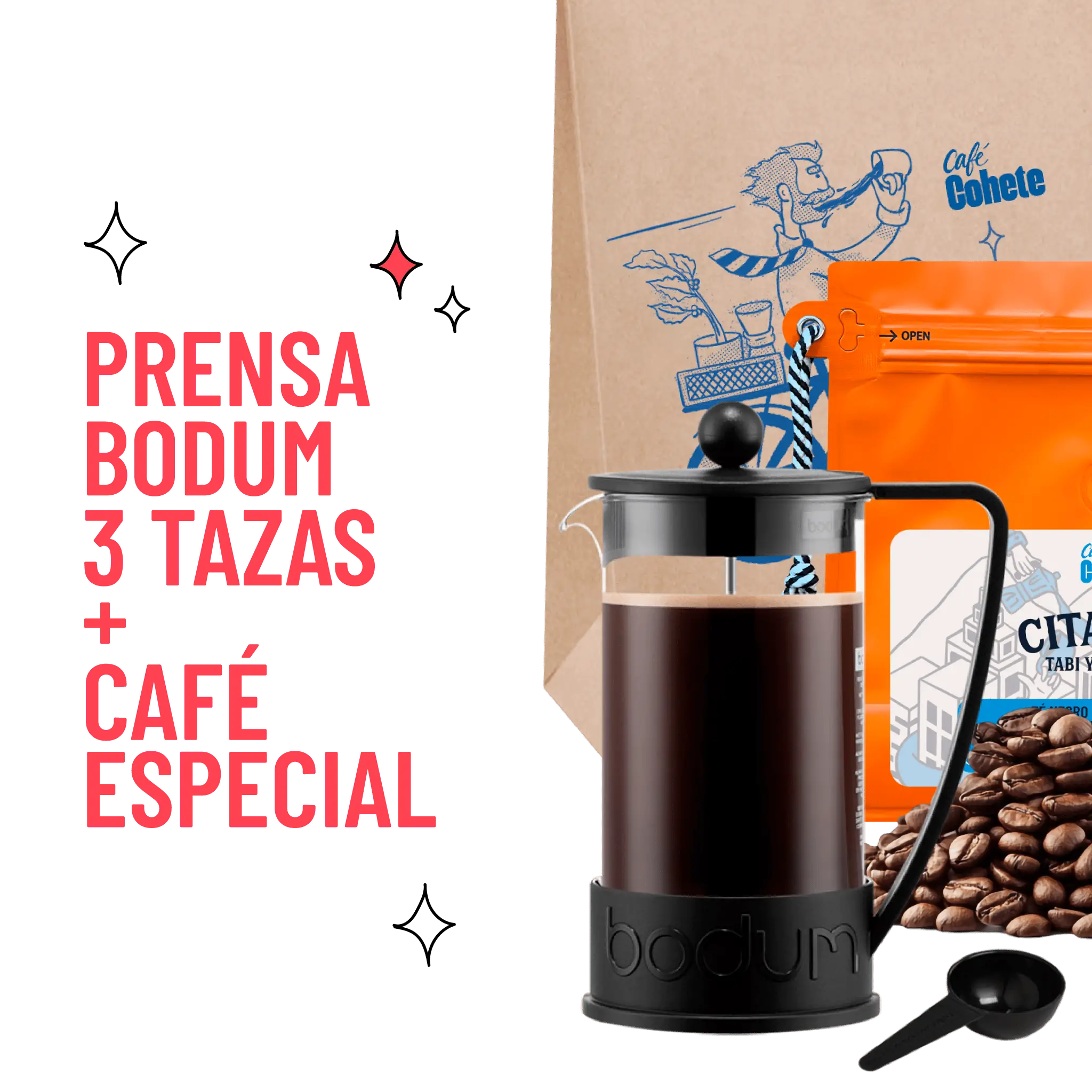 Kit Cafetero Prensa Bodum Brazil