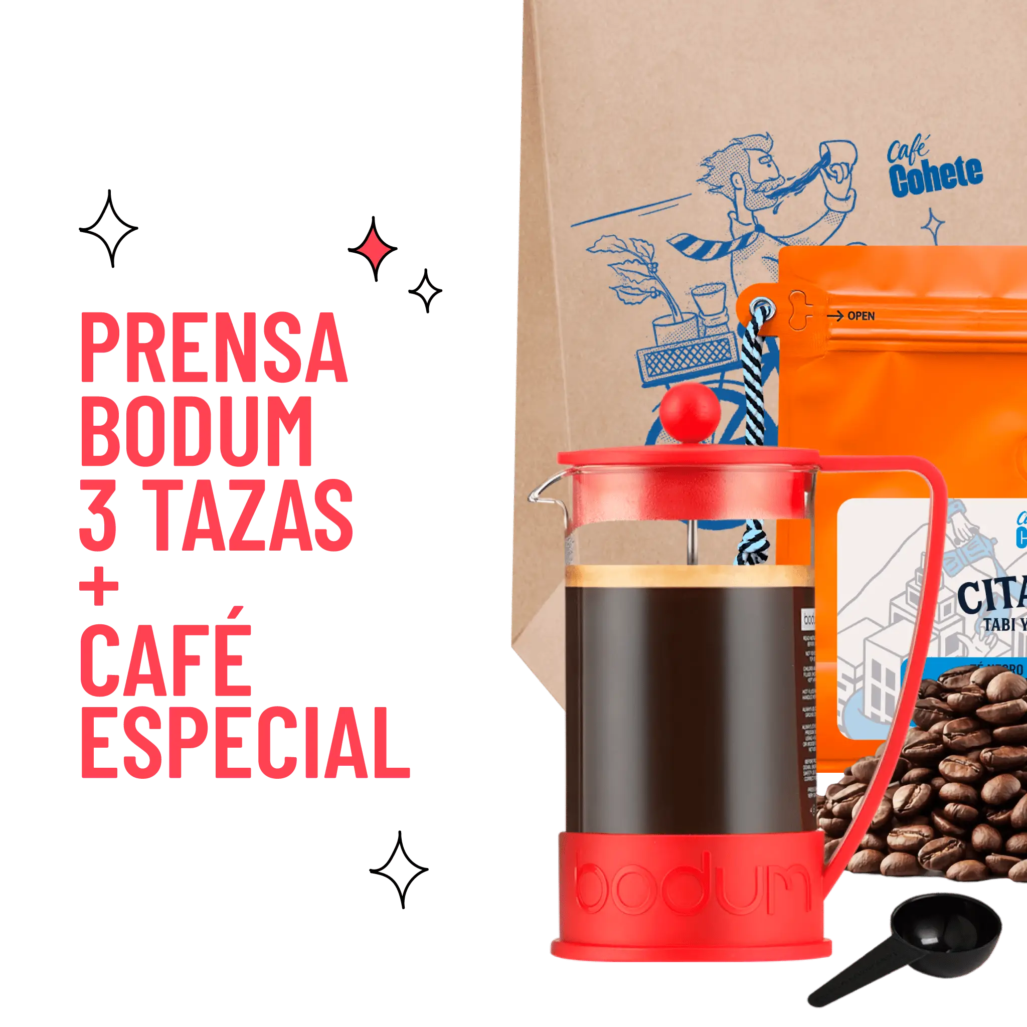 Kit Cafetero Prensa Bodum Brazil