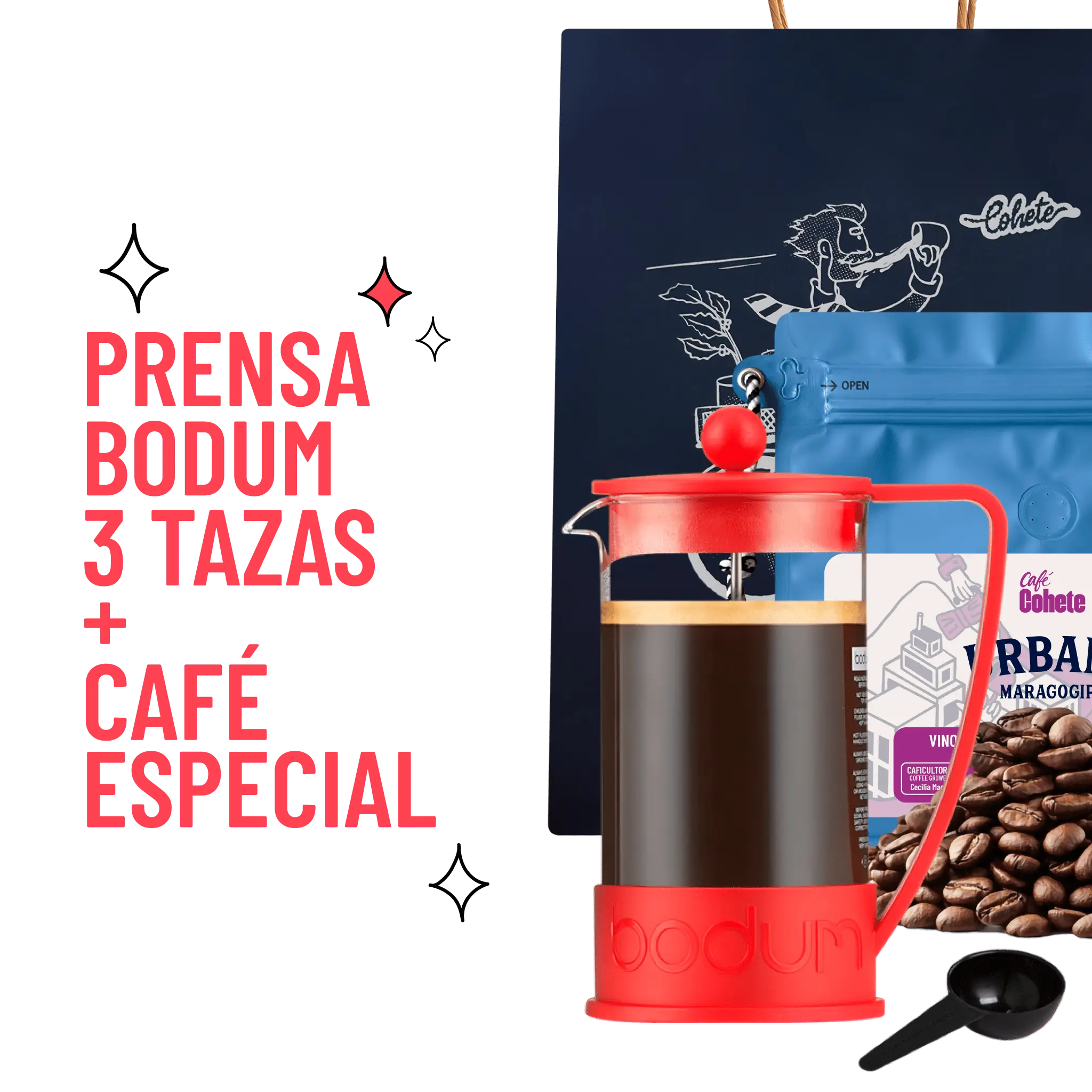 Kit Cafetero Prensa Bodum Brazil