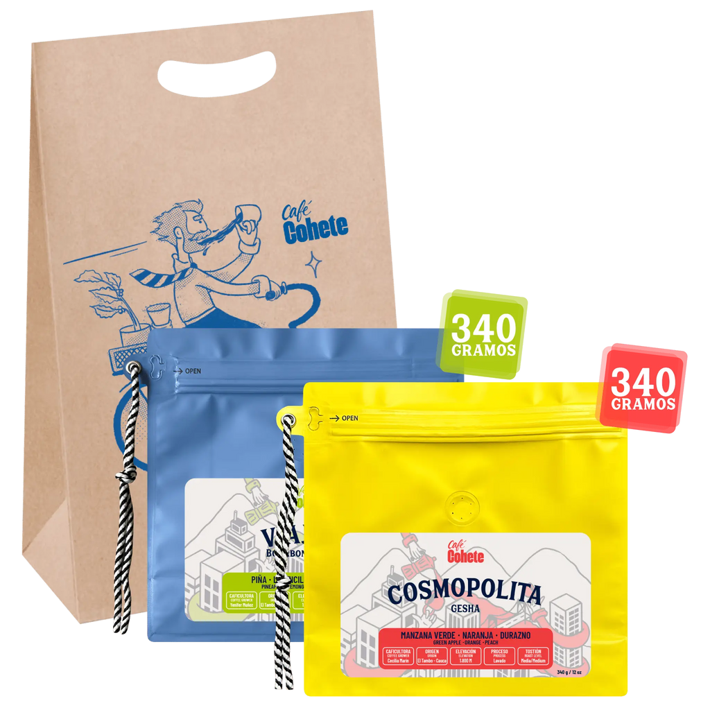 Kit Cafetero Con Dos Cafés (Cosmopolita y Viajero) (PREVENTA)