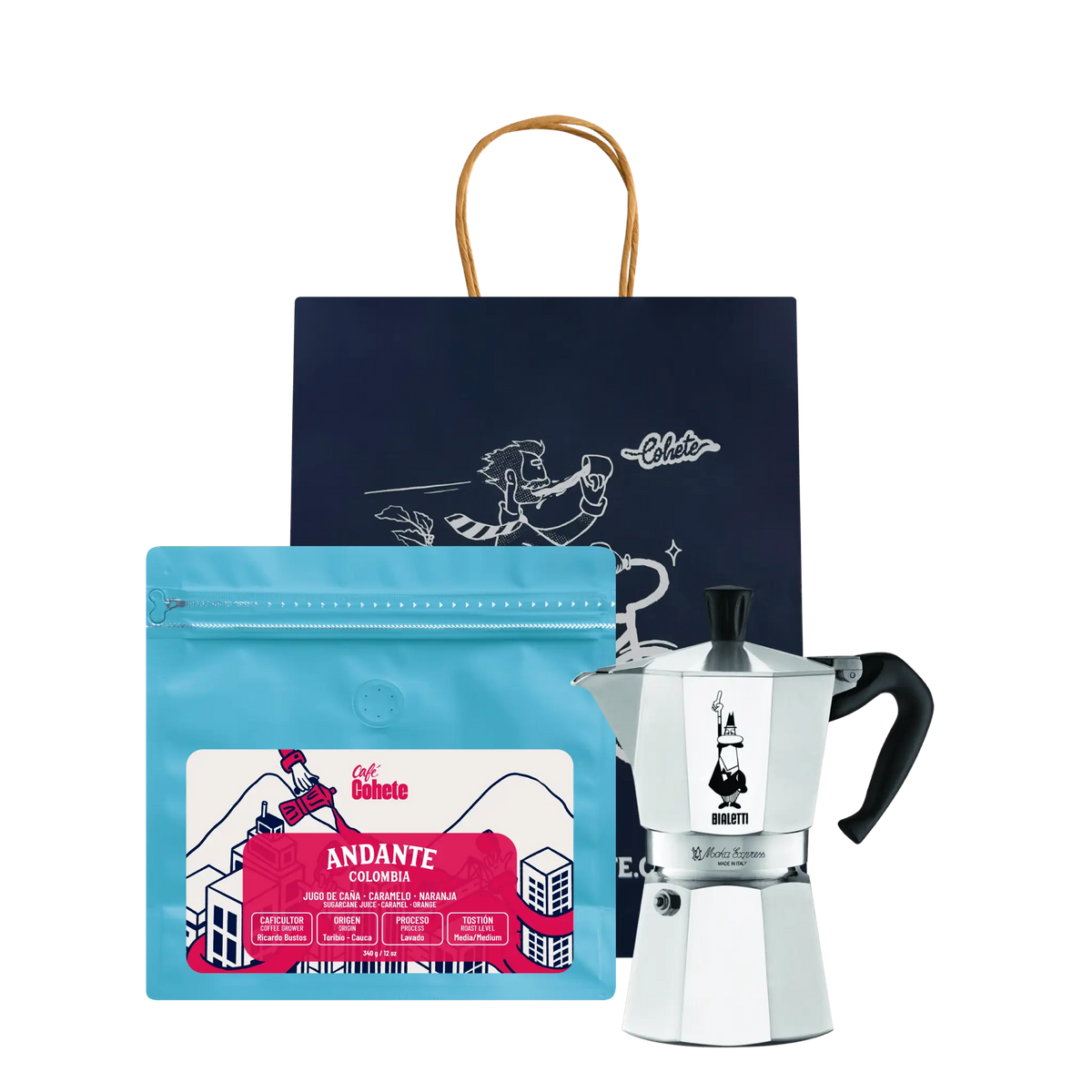 Kit Cafetero Moka Bialetti Express