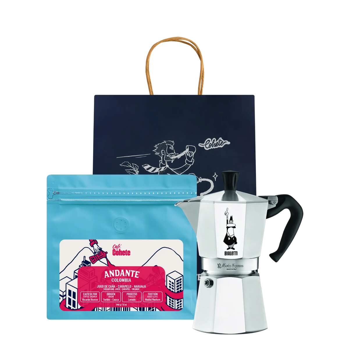 Kit Cafetero Moka Bialetti Express