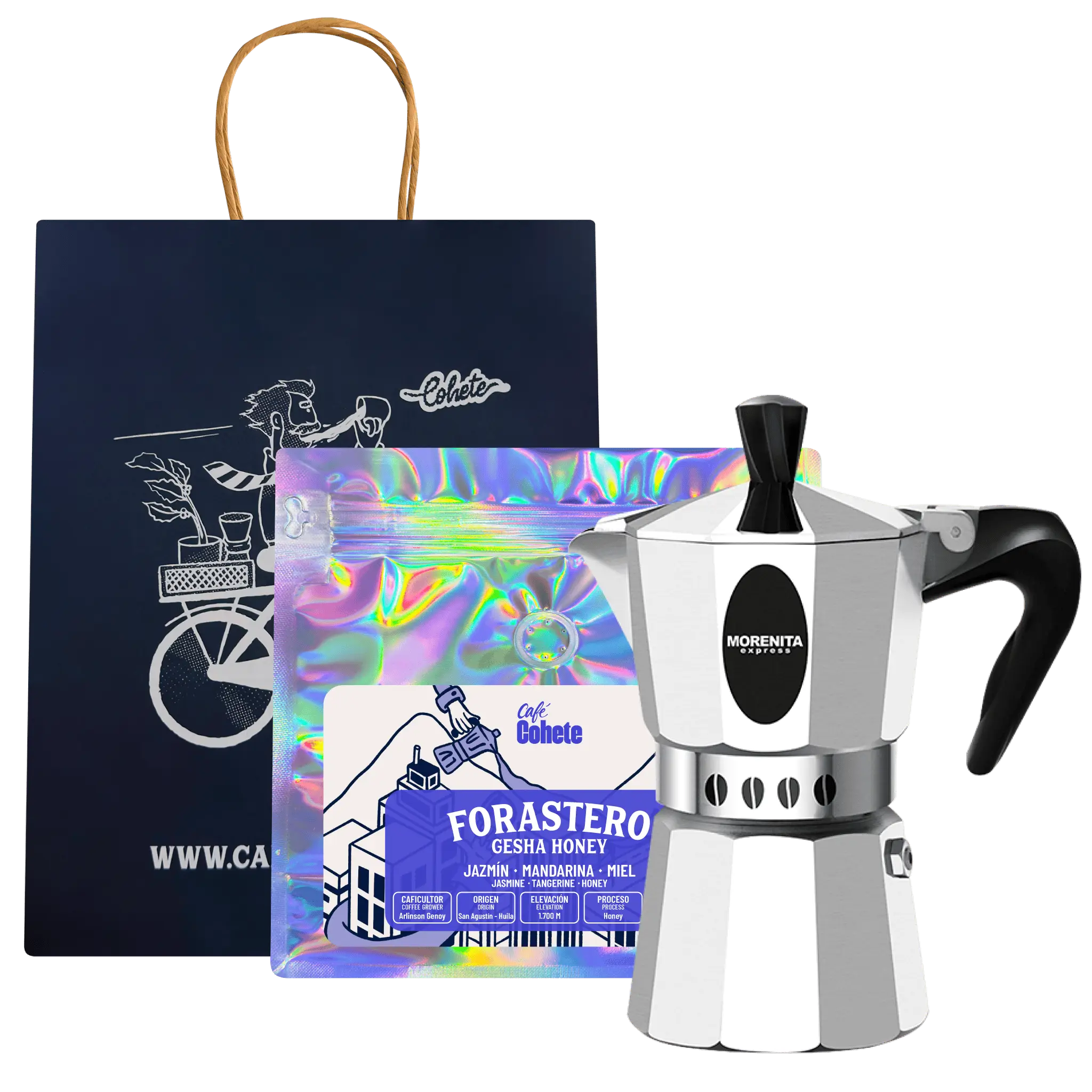 Kit Cafetero Moka Italiana Morenita Express By Bialetti