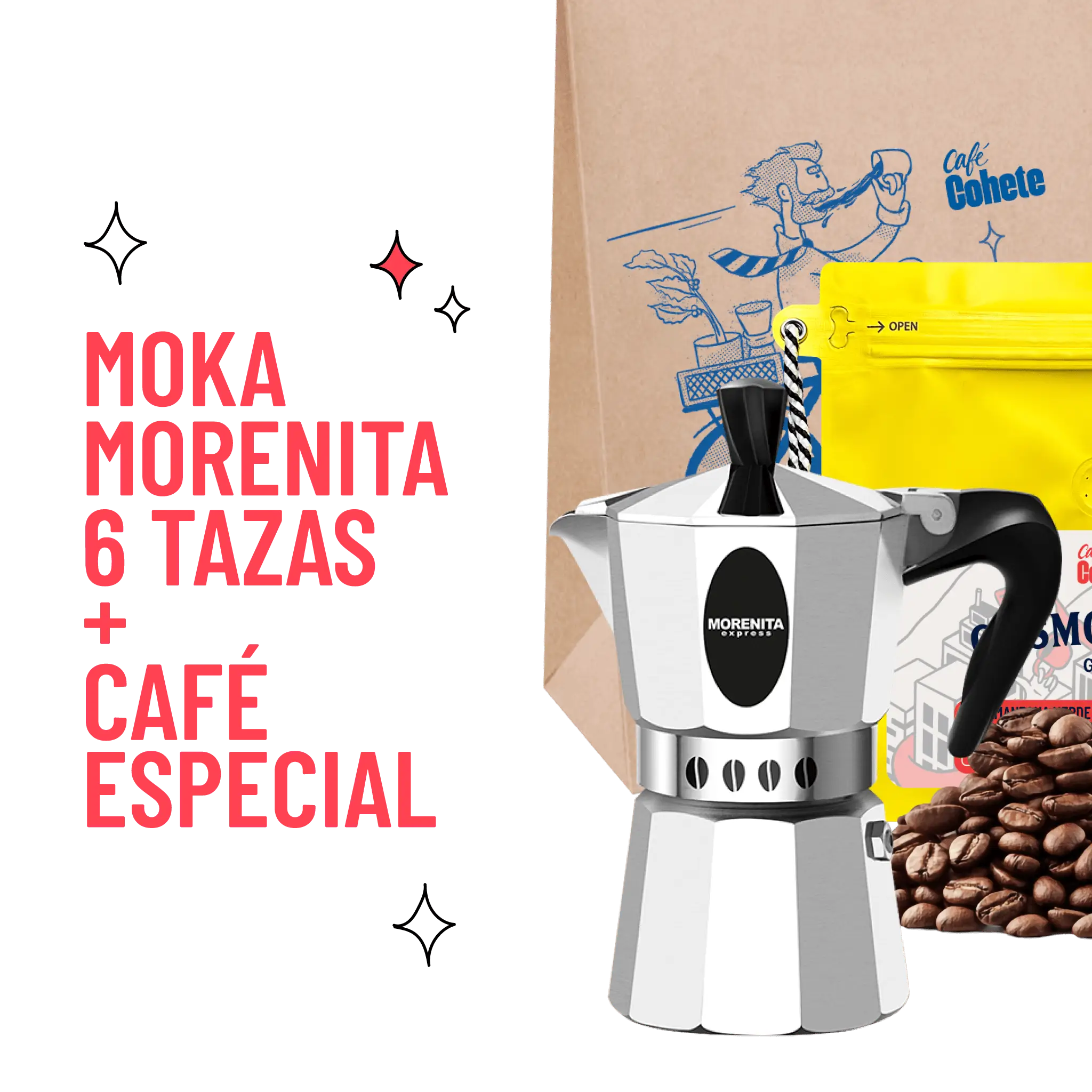 Kit Cafetero Moka Italiana Morenita Express By Bialetti (PREVENTA)