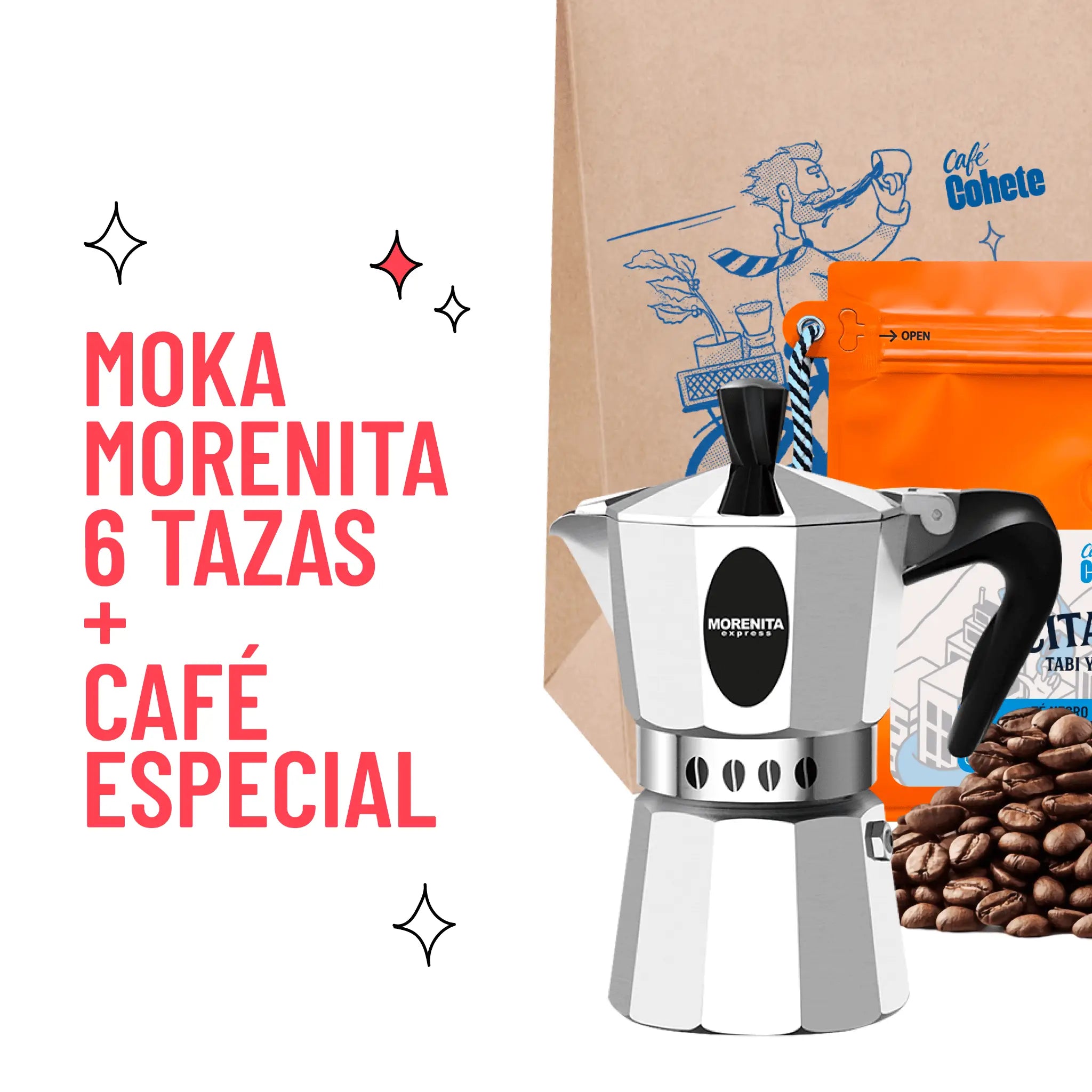 Kit Cafetero Moka Italiana Morenita Express By Bialetti