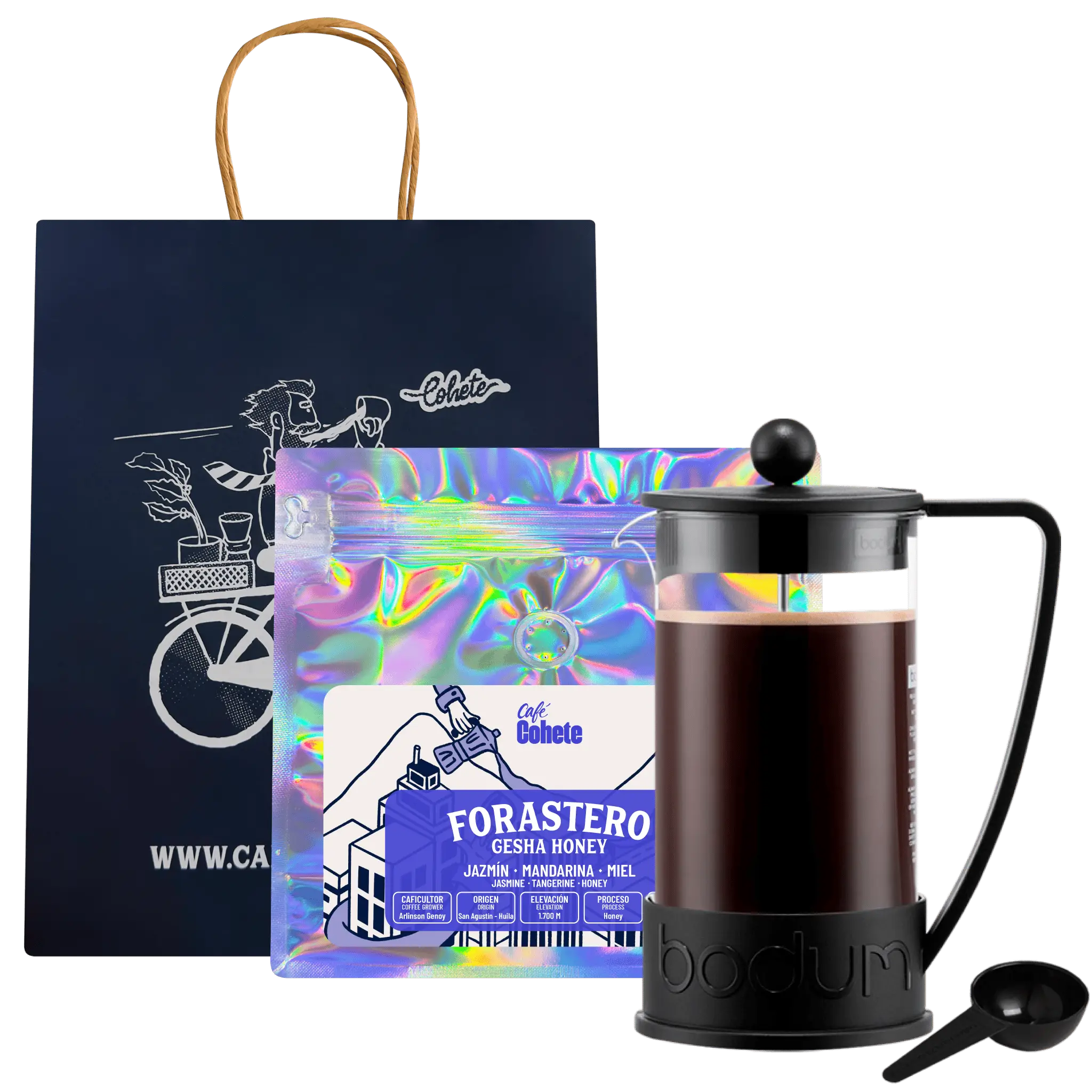 Kit Cafetero Prensa Bodum Brazil