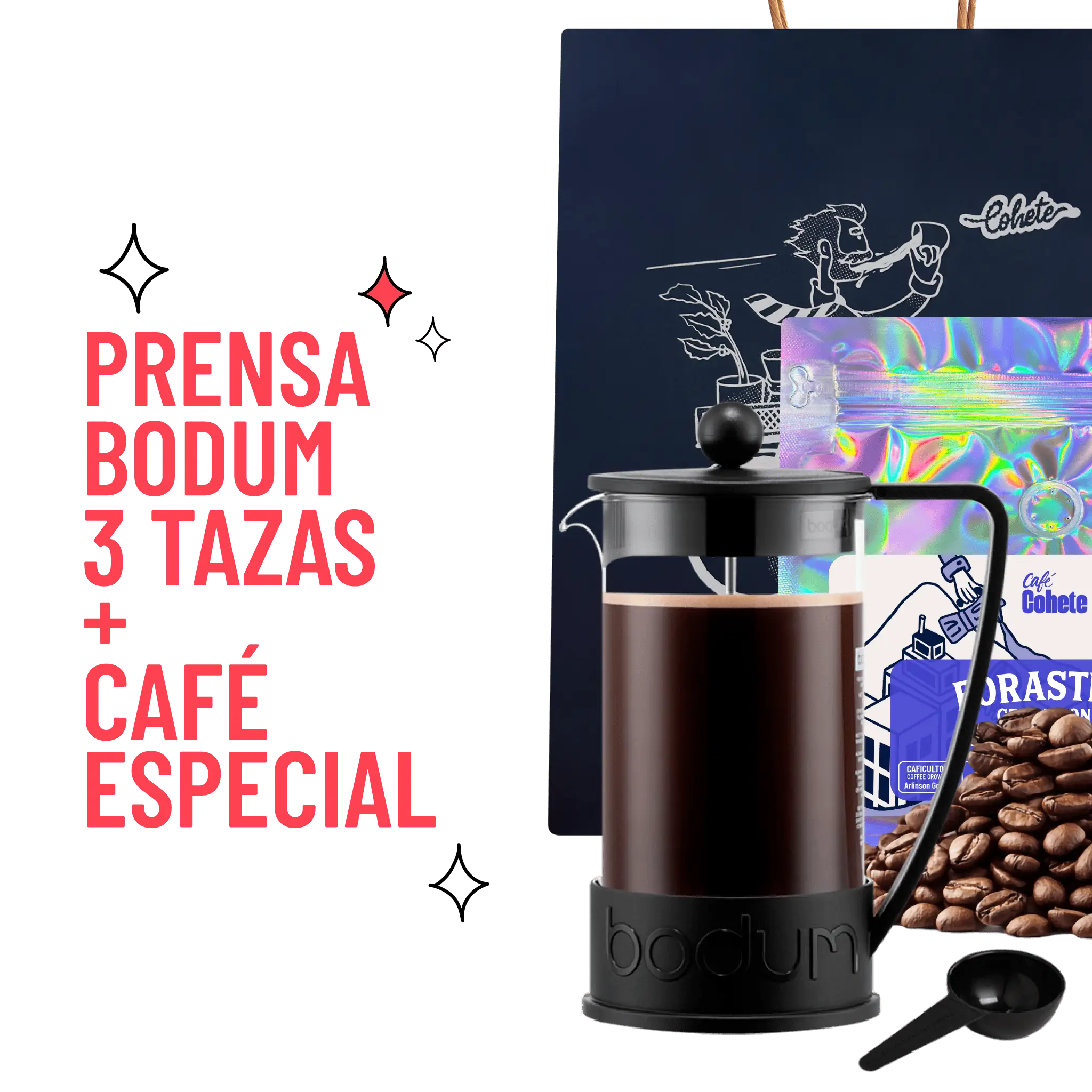 Kit Cafetero Prensa Bodum Brazil