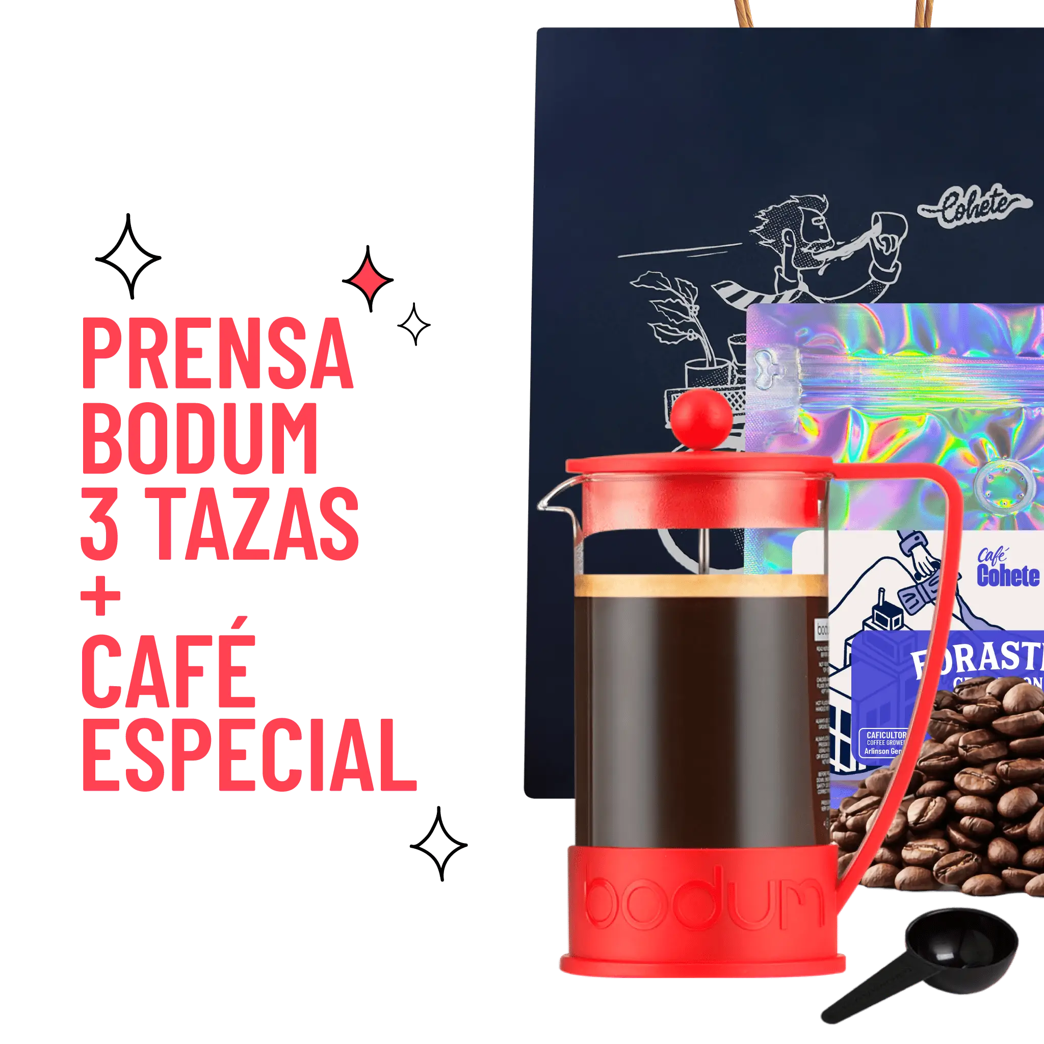 Kit Cafetero Prensa Bodum Brazil