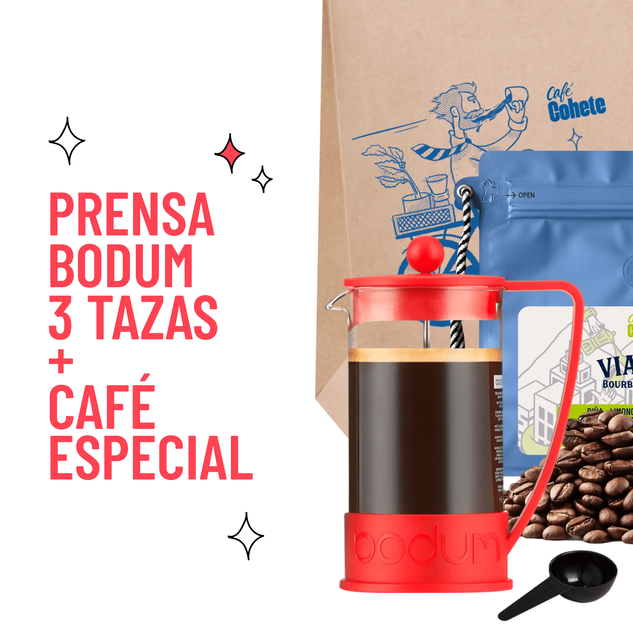 Kit Cafetero Prensa Bodum Brazil