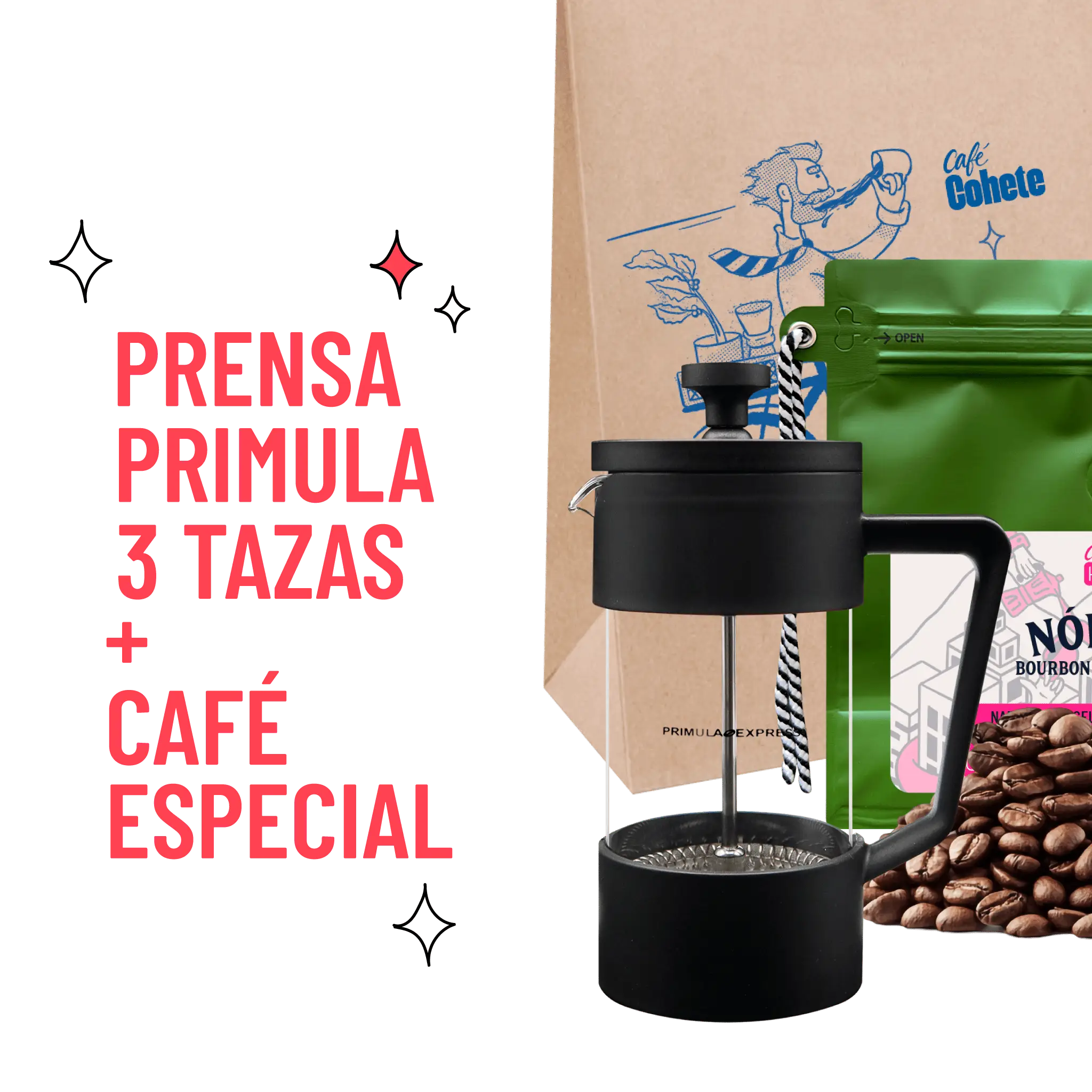 Kit Cafetero Prensa Primula Express