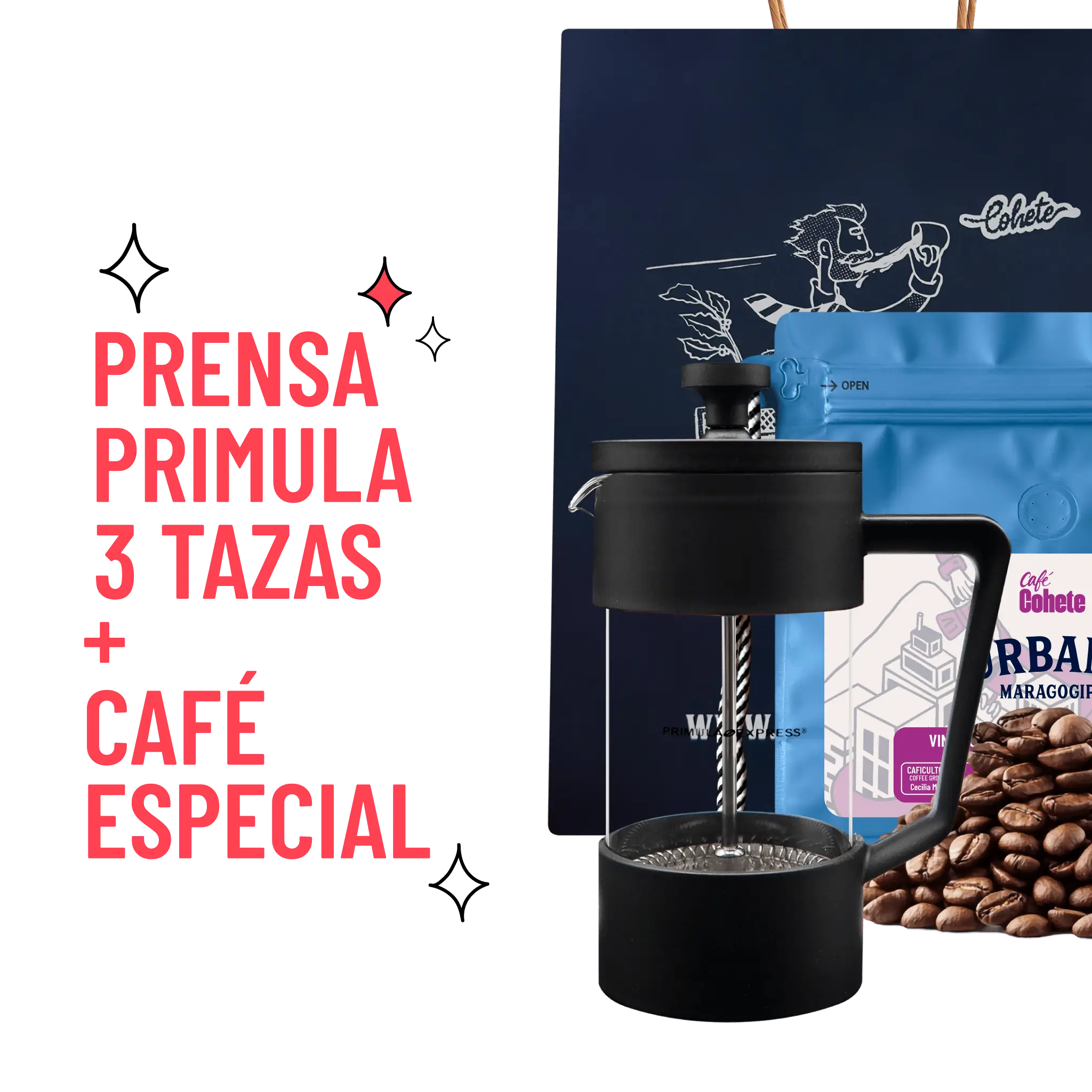 Kit Cafetero Prensa Primula Express