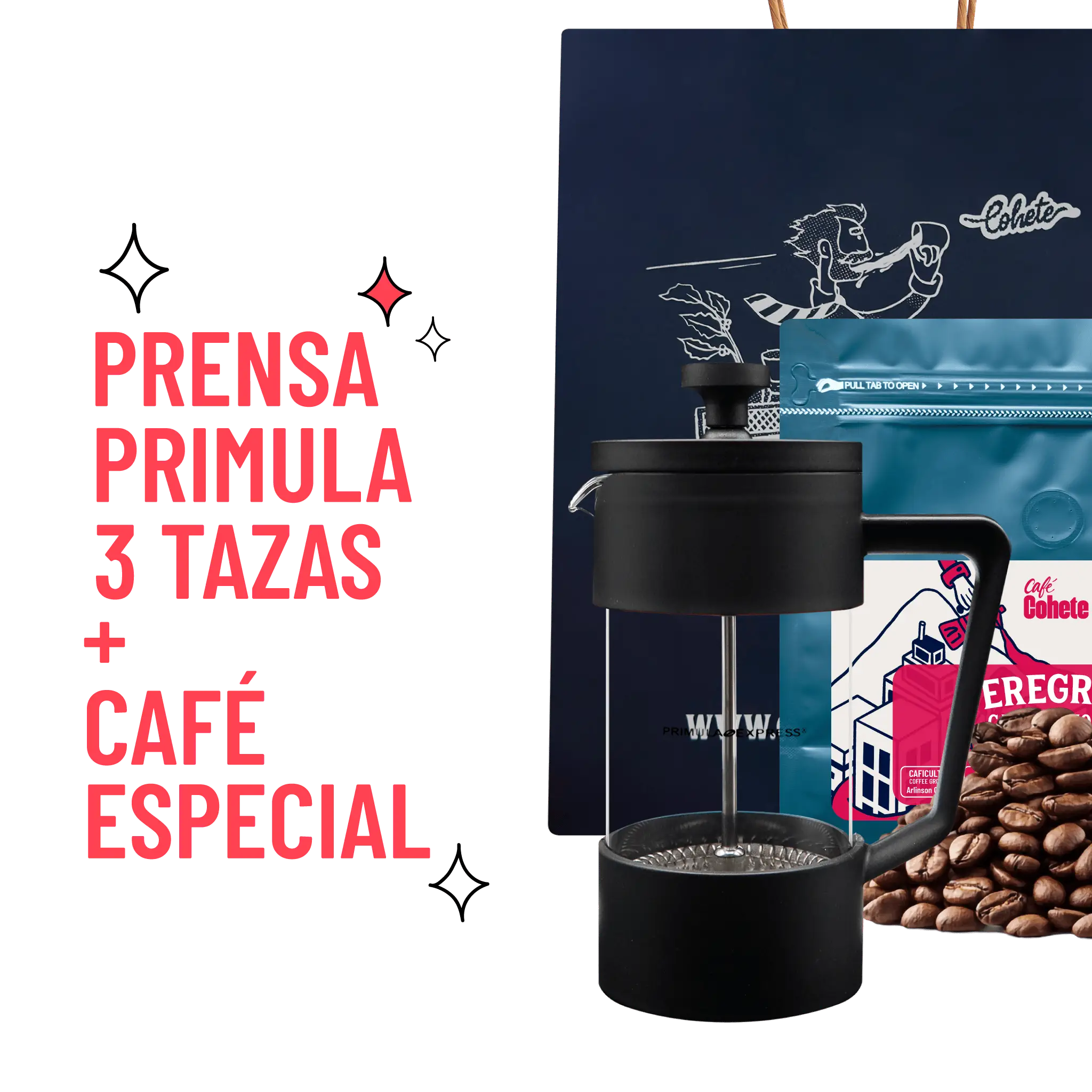 Kit Cafetero Prensa Primula Express