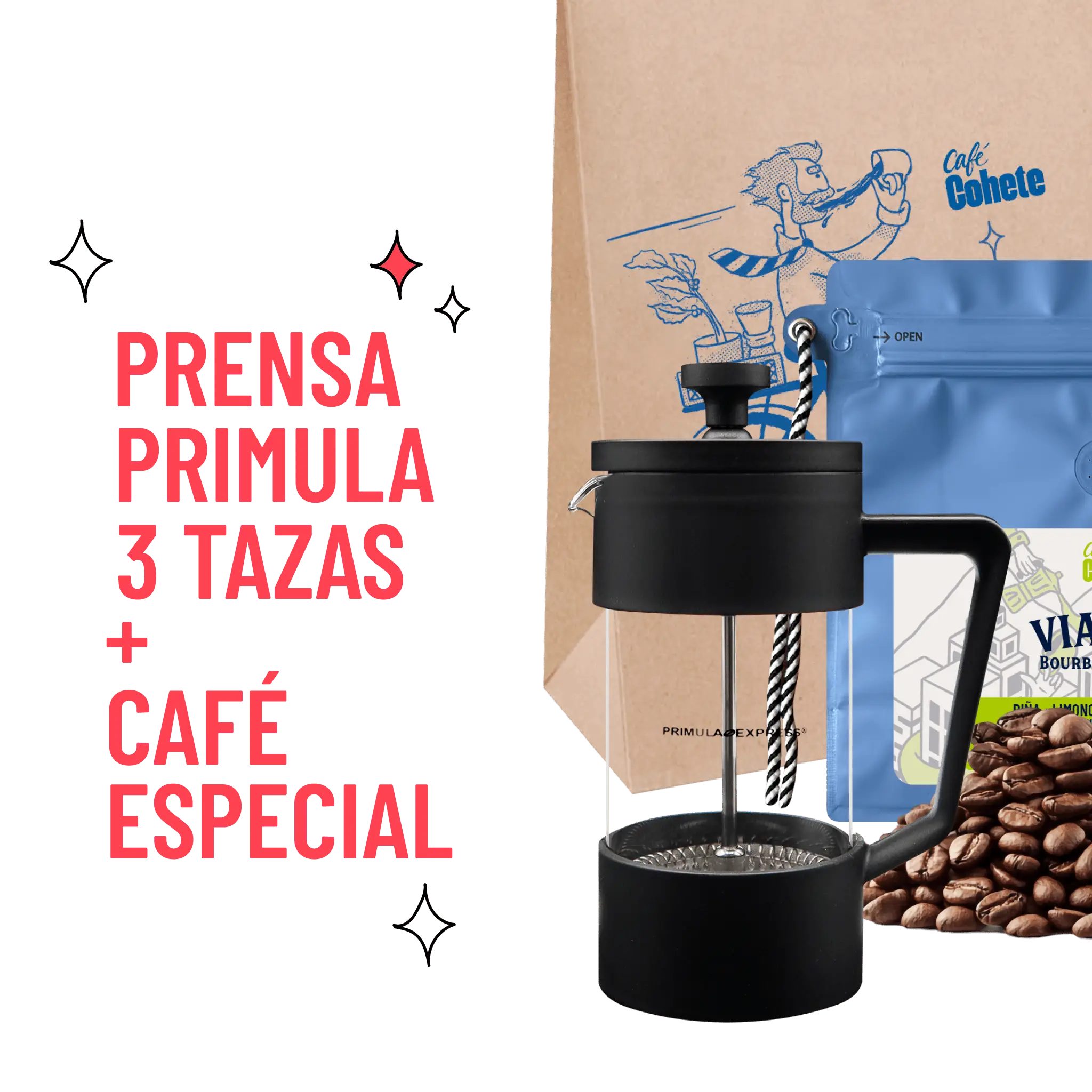 Kit Cafetero Prensa Primula Express