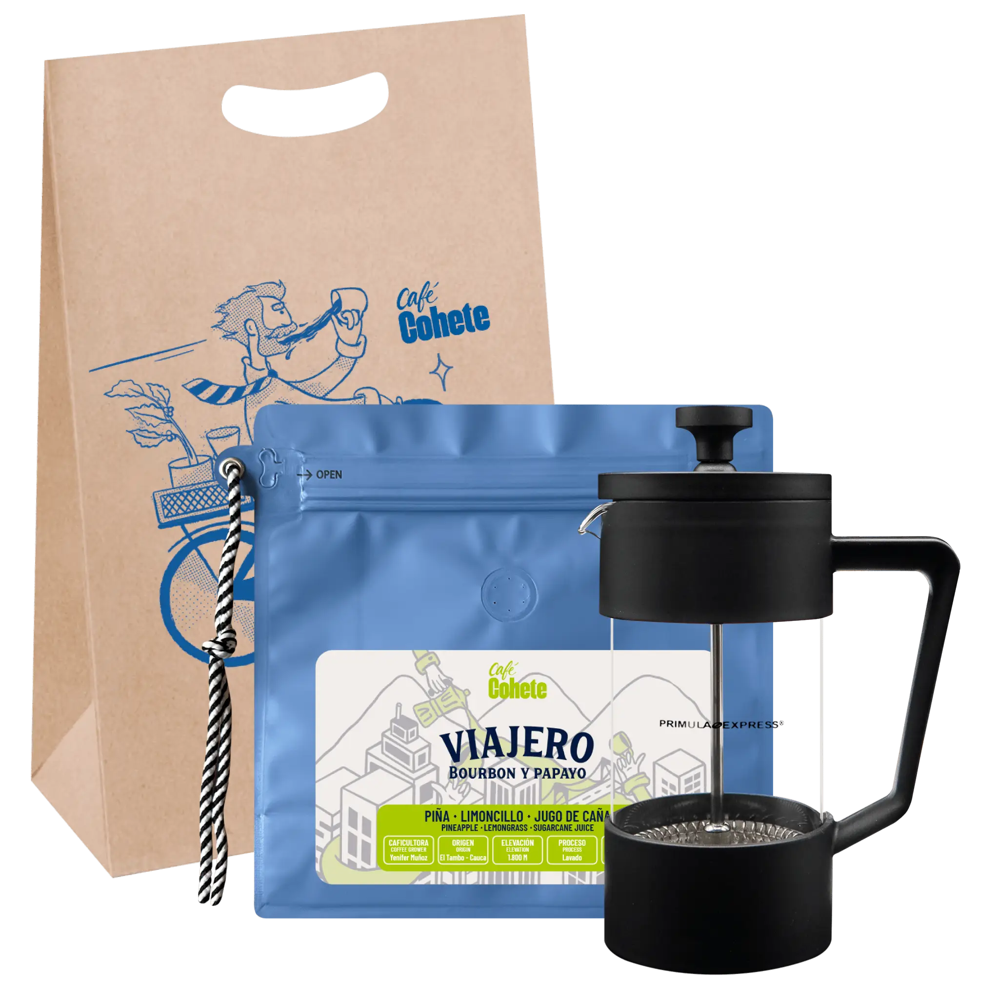 Kit Cafetero Prensa Primula Express