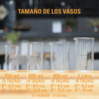 Vaso de repuesto para prensa francesa de vidrio borosilicato (3, 4, 6 y 8 tazas)