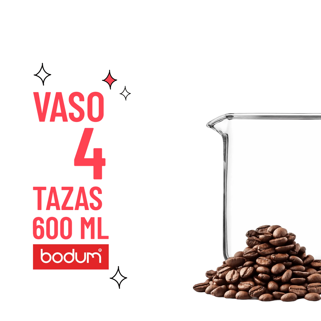 Vaso de repuesto para prensa francesa Bodum de vidrio borosilicato (4  tazas)