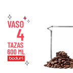 Vaso de repuesto para prensa francesa Bodum de vidrio borosilicato (4  tazas)