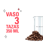 Vaso de repuesto para prensa francesa de vidrio borosilicato (3, 4, 6 y 8 tazas)