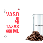 Vaso de repuesto para prensa francesa de vidrio borosilicato (3, 4, 6 y 8 tazas)